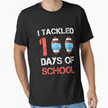 Football American Funny 100 Days School T-Shirt - Minimalist Print Unisex - T-Shirt, Sweatshirt, Hoodie
