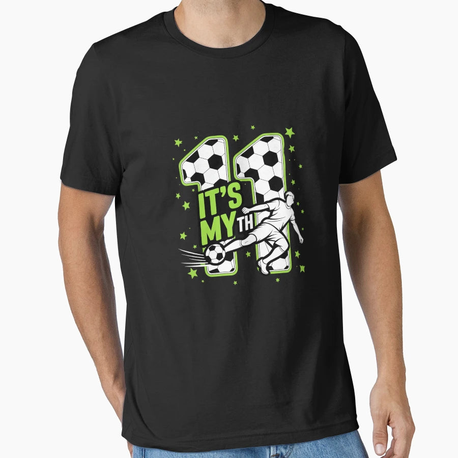 Its My 11Th Birthday Soccer 11 Years T-Shirt - Custom Art Print for Adults - T-Shirt, Sweatshirt, Hoodie