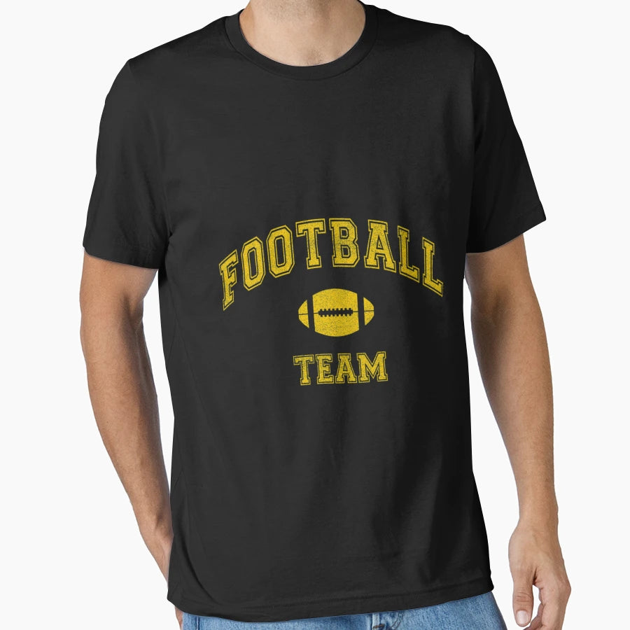 Football Team Distressed College Font T-Shirt - Novelty Apparel for Adults - T-Shirt, Sweatshirt, Hoodie