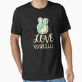 Love Yourself Cute Peace Self Care Reminder by jacks- - Adult & Kids T-Shirts, Sweatshirts & Hoodies apparel design preview 1