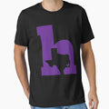 Lowercase H Purple T-Shirt - Custom Art Print Unisex - T-Shirt, Sweatshirt, Hoodie
