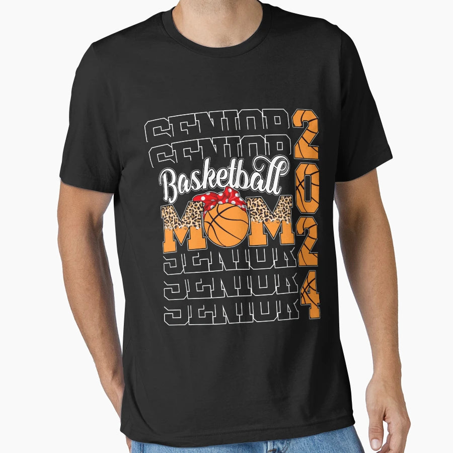 Senior Mom 2023 Basketball Class T-Shirt - Casual Everyday Wear Unisex - T-Shirt, Sweatshirt, Hoodie