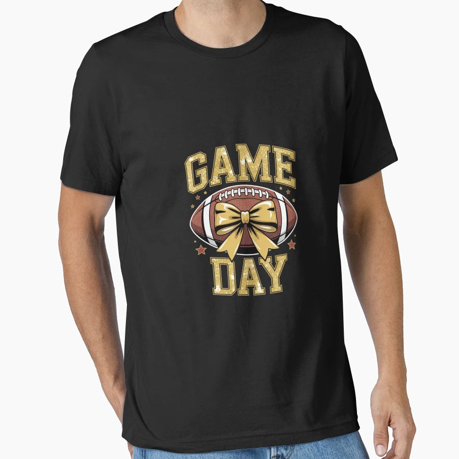 Coquette Bow Game Day Football Mama T-Shirt - Streetwear Style Men Women - T-Shirt, Sweatshirt, Hoodie