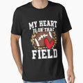 My Heart Is That Field Funny Baseball T-Shirt - Graphic Print Unisex - T-Shirt, Sweatshirt, Hoodie