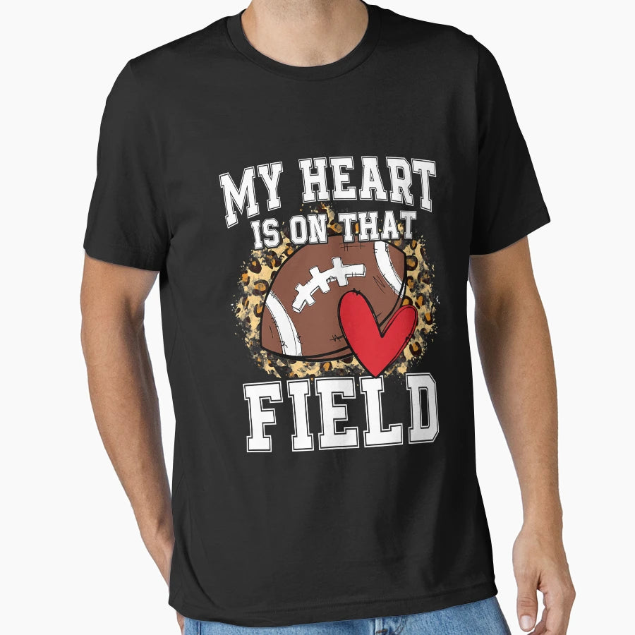 My Heart Is That Field Funny Baseball T-Shirt - Graphic Print Unisex - T-Shirt, Sweatshirt, Hoodie