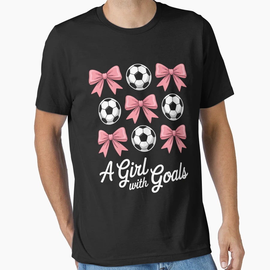 Soccer Player Coquette Bow Funny T-Shirt - Streetwear Style Men Women - T-Shirt, Sweatshirt, Hoodie