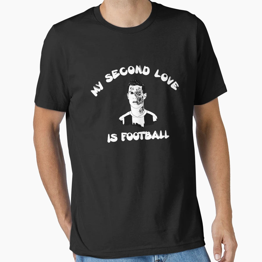 My Second Love Is Football T-Shirt - Minimalist Print for Adults - T-Shirt, Sweatshirt, Hoodie
