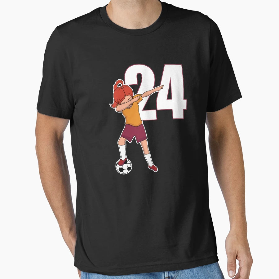 Awesome Soccer Player Number 24 T-Shirt - Custom Art Print for Adults - T-Shirt, Sweatshirt, Hoodie