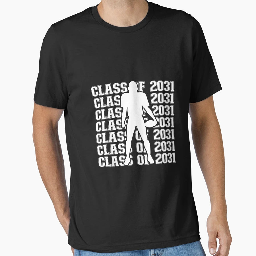 Football Player Silhouette Class T-Shirt - Casual Everyday Wear Men Women - T-Shirt, Sweatshirt, Hoodie