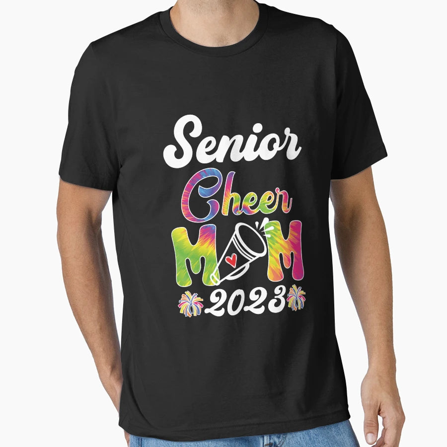 Senior Cheer Mom 2023 Tie Dye T-Shirt - Fun Novelty Design Unisex - T-Shirt, Sweatshirt, Hoodie