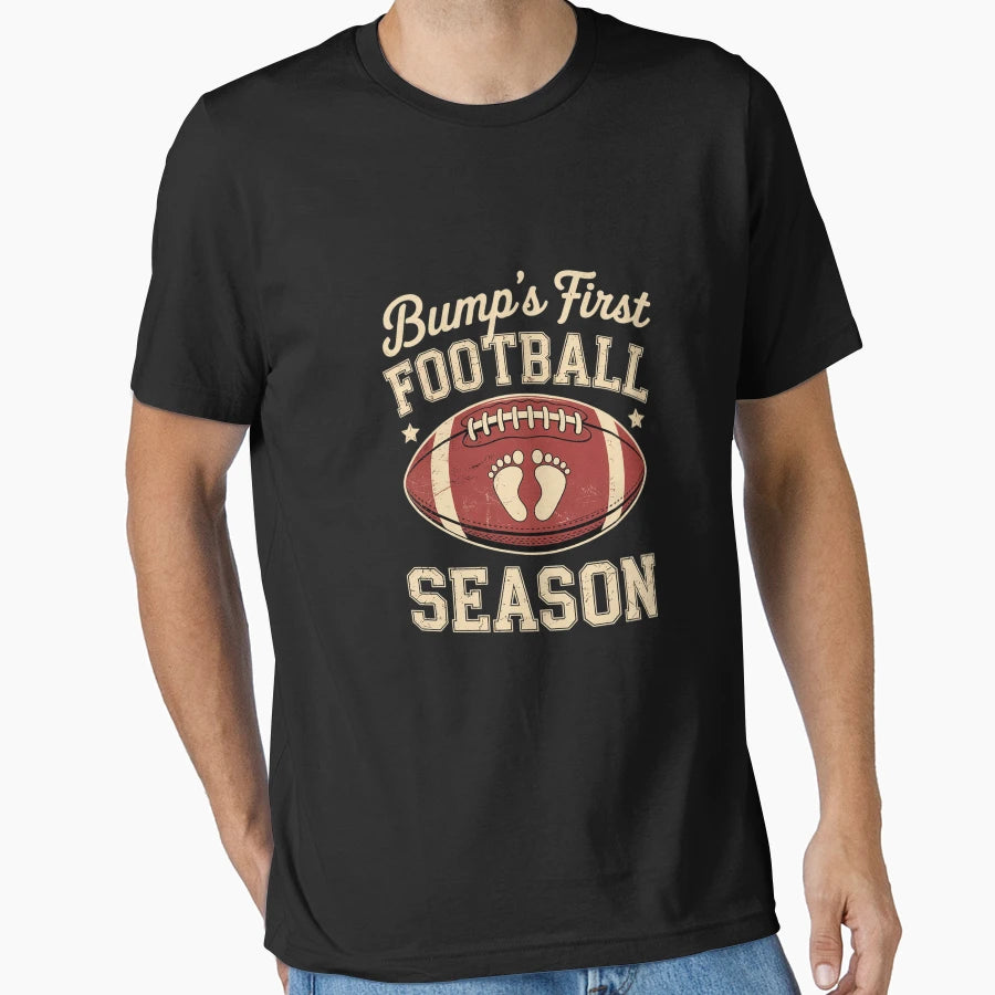Bumps First Football Season Football T-Shirt - Custom Art Print Men Women - T-Shirt, Sweatshirt, Hoodie