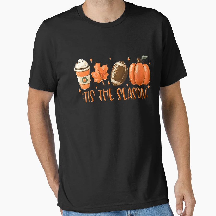 Football Lover Thanksgiving Autumn T-Shirt - Graphic Print Men Women - T-Shirt, Sweatshirt, Hoodie