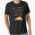 Will trade fitness advice for pizza by OlgaZhu - Adult & Kids T-Shirts, Sweatshirts & Hoodies apparel design preview 1