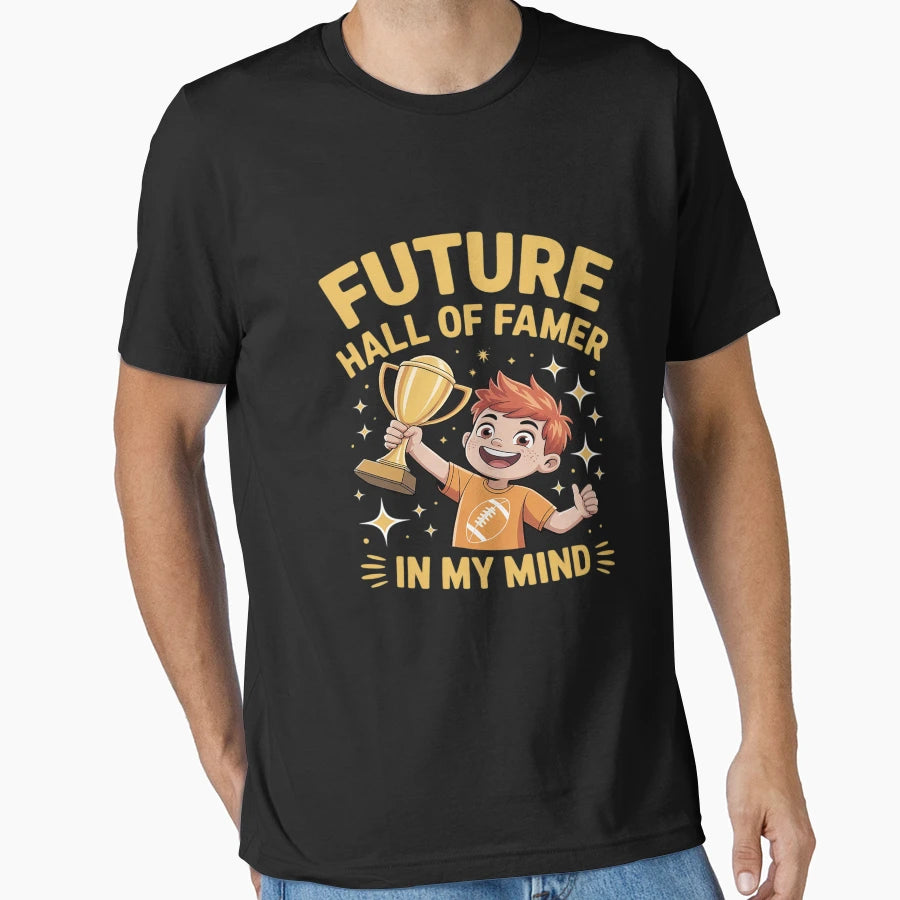 Future Hall Famer Football Trophy T-Shirt - Graphic Print for Adults - T-Shirt, Sweatshirt, Hoodie