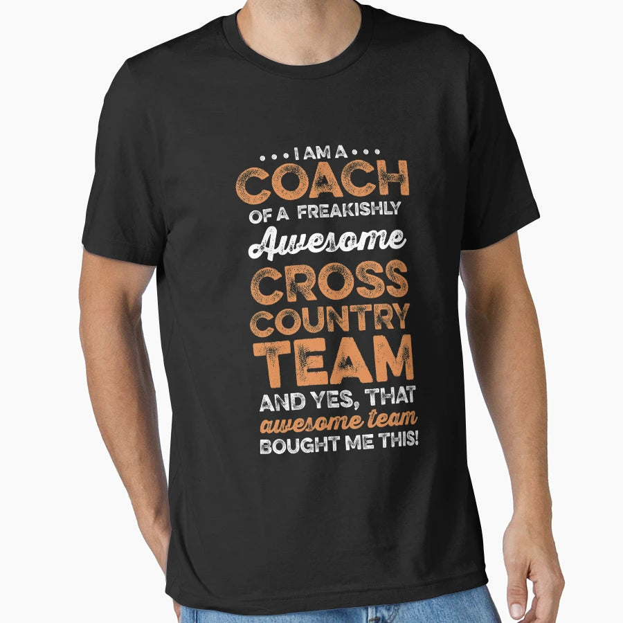 Cross Country Coach Appreciation Gift T-Shirt - Custom Art Print Unisex - T-Shirt, Sweatshirt, Hoodie