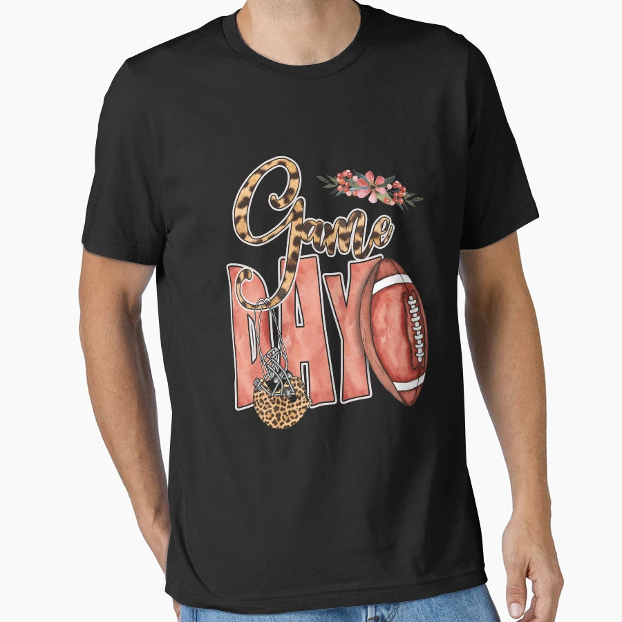 Football Leopard Game Day T-Shirt - Casual Everyday Wear for Adults - T-Shirt, Sweatshirt, Hoodie