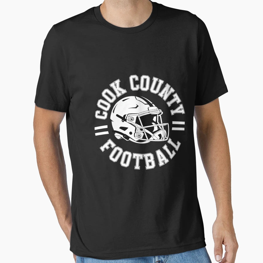 Cook County Football Throwback Football T-Shirt - Aesthetic Graphic Unisex - T-Shirt, Sweatshirt, Hoodie