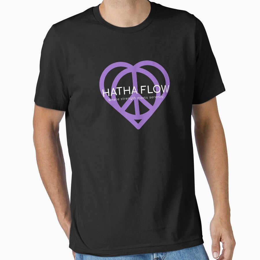 HATHA FLOW Where strength meets serenity by - Adult & Kids T-Shirts, Sweatshirts & Hoodies apparel design preview 1