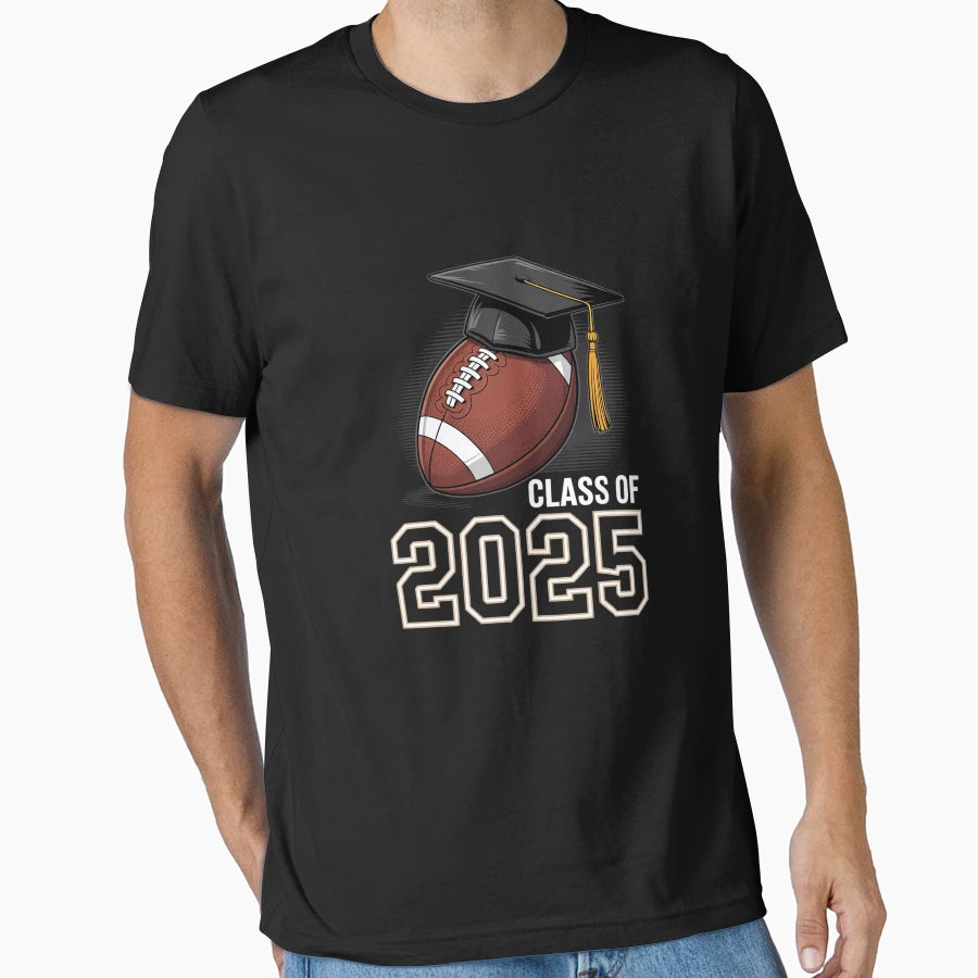 Senior 2025 Football 1 T-Shirt - Custom Art Print for Adults - T-Shirt, Sweatshirt, Hoodie