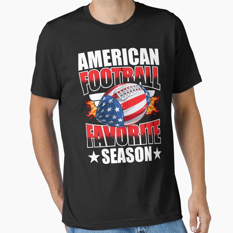 American Football Favorite Season T-Shirt - Aesthetic Graphic Unisex - T-Shirt, Sweatshirt, Hoodie