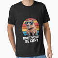 Don't Worry Be Cappy Capybara Lovers Motivational - Adult & Kids T-Shirts, Sweatshirts & Hoodies apparel design preview 1