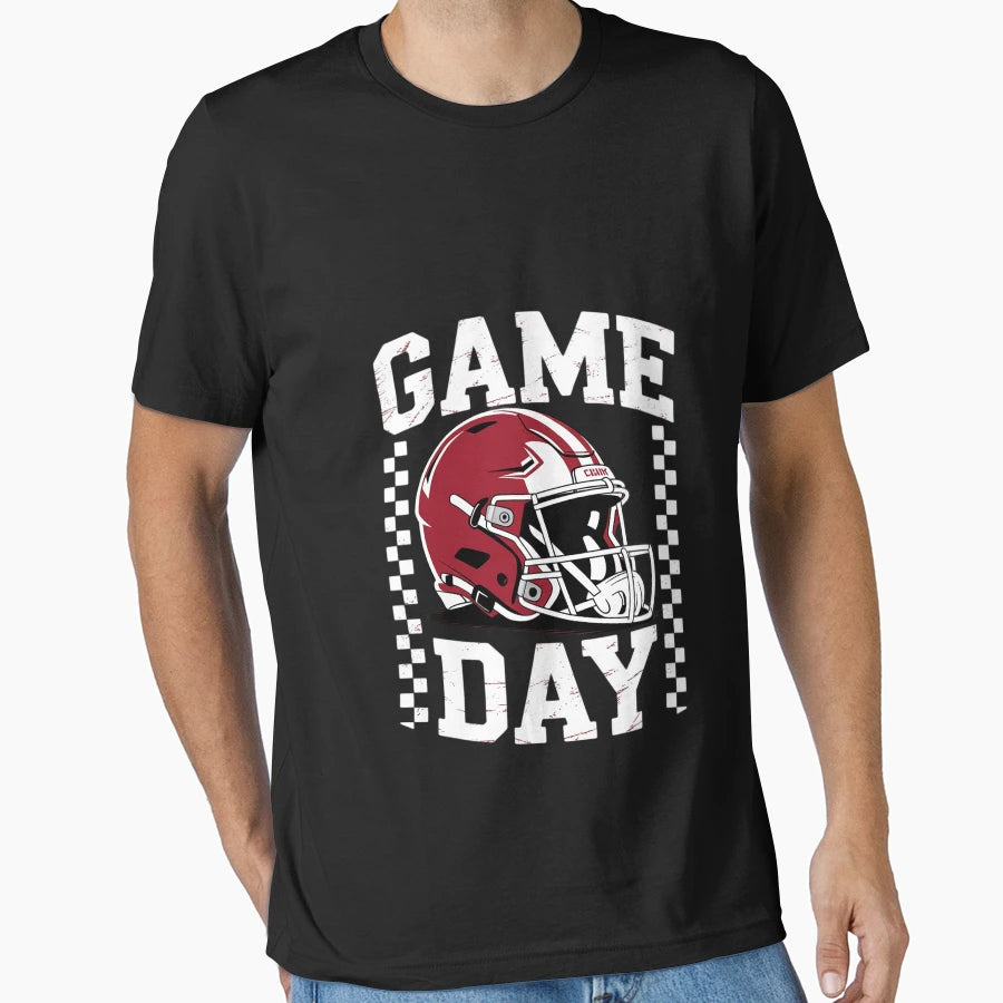 Game Day Coquette Bow Football T-Shirt - Custom Art Print Men Women - T-Shirt, Sweatshirt, Hoodie