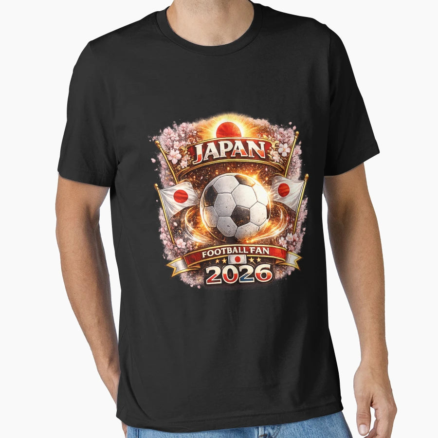 Japan Football Fan Soccer Pride T-Shirt - Minimalist Print Men Women - T-Shirt, Sweatshirt, Hoodie