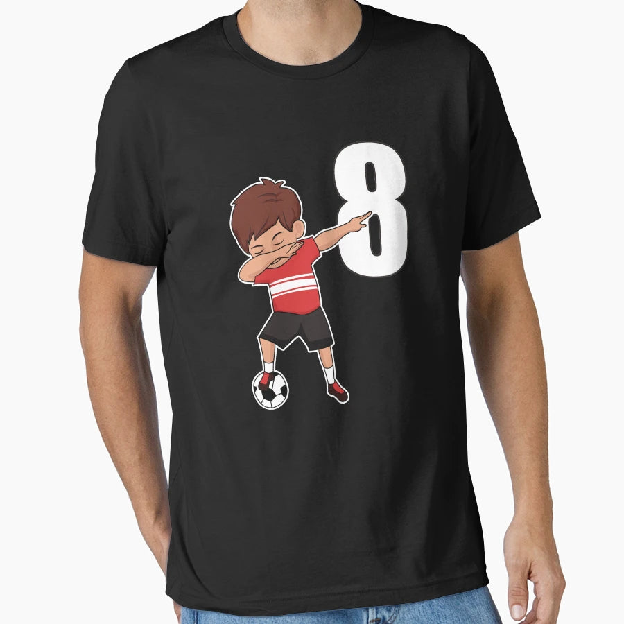 Awesome Soccer Player Number 8 Soccer T-Shirt - Custom Art Print Men Women - T-Shirt, Sweatshirt, Hoodie