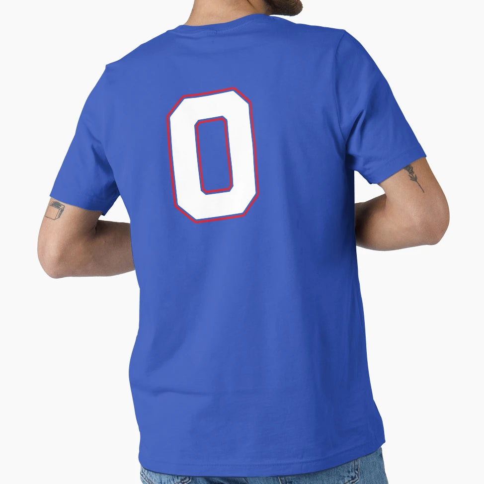 Jersey Number 0 Player Number Zero White T-Shirt - Custom Art Print Unisex - T-Shirt, Sweatshirt, Hoodie