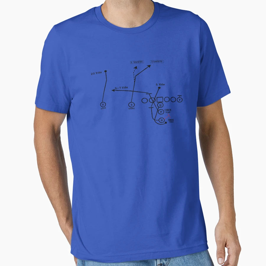 Offensive Football Play T-Shirt - Casual Everyday Wear for Adults - T-Shirt, Sweatshirt, Hoodie
