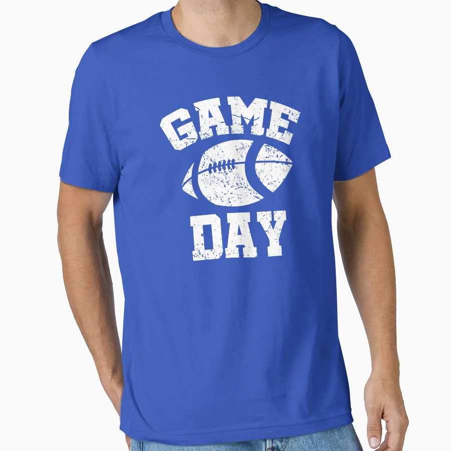 Distressed Football Game Day College Or T-Shirt - Novelty Apparel Unisex - T-Shirt, Sweatshirt, Hoodie