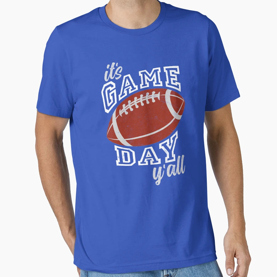 American Football Its Game Day Yall Ball T-Shirt - Custom Art Print Unisex - T-Shirt, Sweatshirt, Hoodie