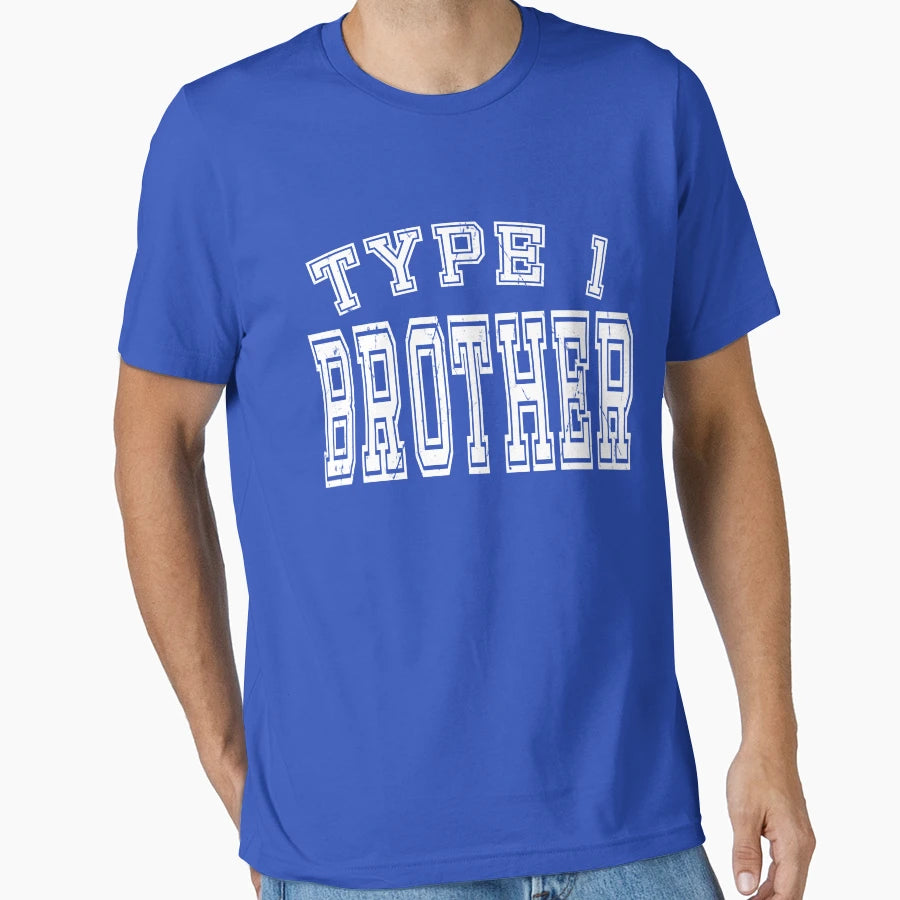 Type 1 Brother Diabetes Awareness Sports T-Shirt - Trendy Graphic Unisex - T-Shirt, Sweatshirt, Hoodie