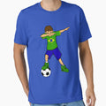 Dabbing Soccer Brazil Brazilian Football T-Shirt - Trendy Graphic Men Women - T-Shirt, Sweatshirt, Hoodie