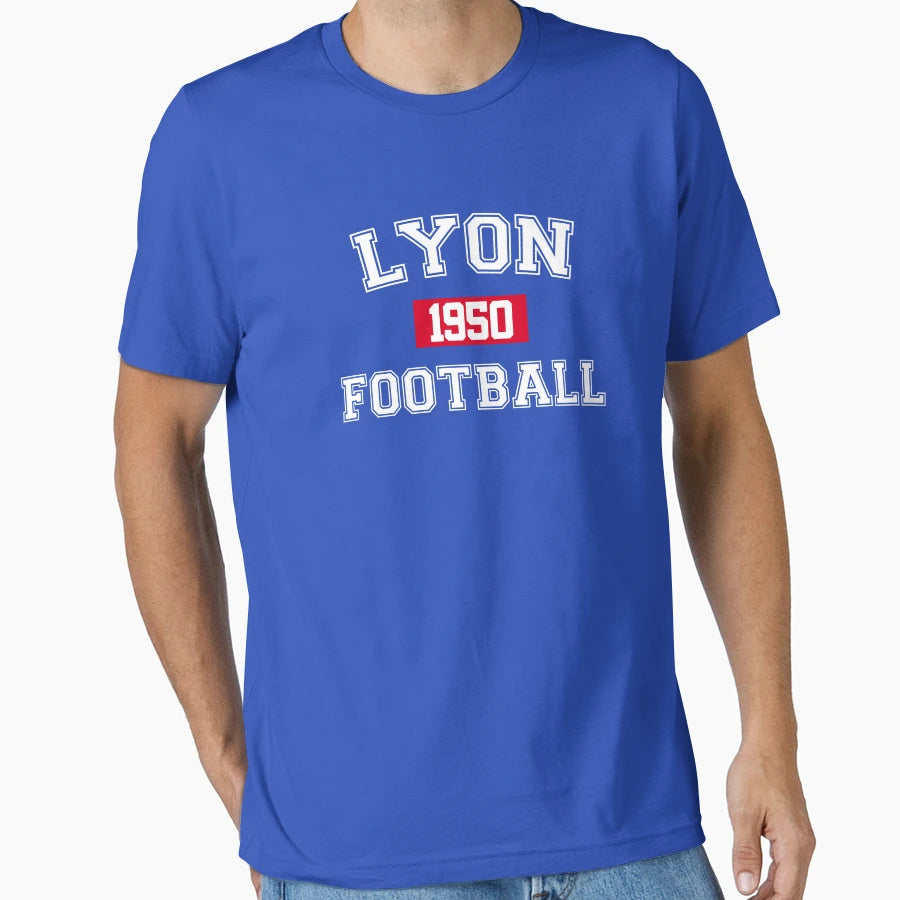 Lyon Football Athletic College 1 Color T-Shirt - Custom Art Print Unisex - T-Shirt, Sweatshirt, Hoodie