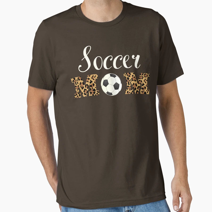 Soccer Mom Leopard T-Shirt - Unique Graphic for Adults - T-Shirt, Sweatshirt, Hoodie