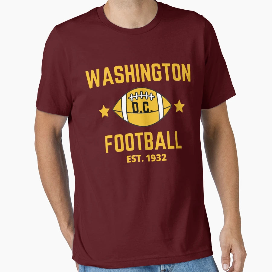 Washington Dc Football Team Est 1932 T-Shirt - Custom Art Print Unisex - T-Shirt, Sweatshirt, Hoodie
