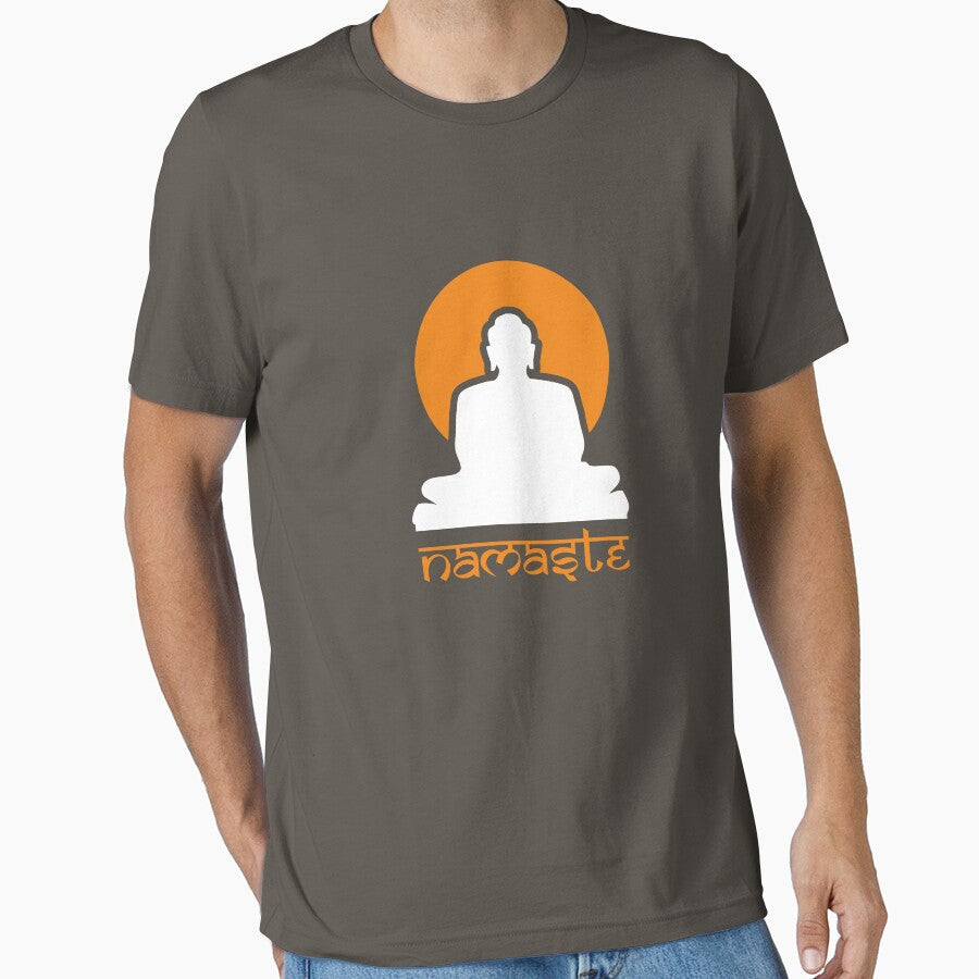 Buddha Rising Sun Namaste by Vanover Designs - Adult & Kids T-Shirts, Sweatshirts & Hoodies apparel design preview 1