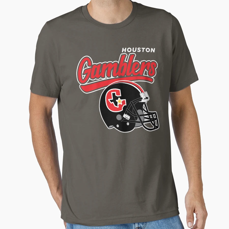 Houston Gamblers T-Shirt - Streetwear Style for Adults - T-Shirt, Sweatshirt, Hoodie