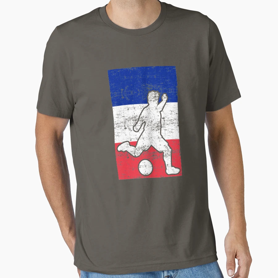 France Flag Soccer Player T-Shirt - Trendy Graphic Men Women - T-Shirt, Sweatshirt, Hoodie