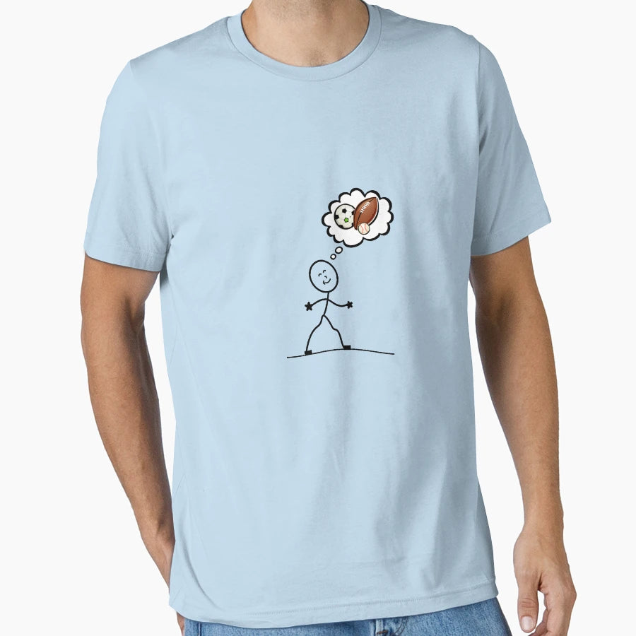 Thinking Sports T-Shirt - Graphic Print for Adults - T-Shirt, Sweatshirt, Hoodie