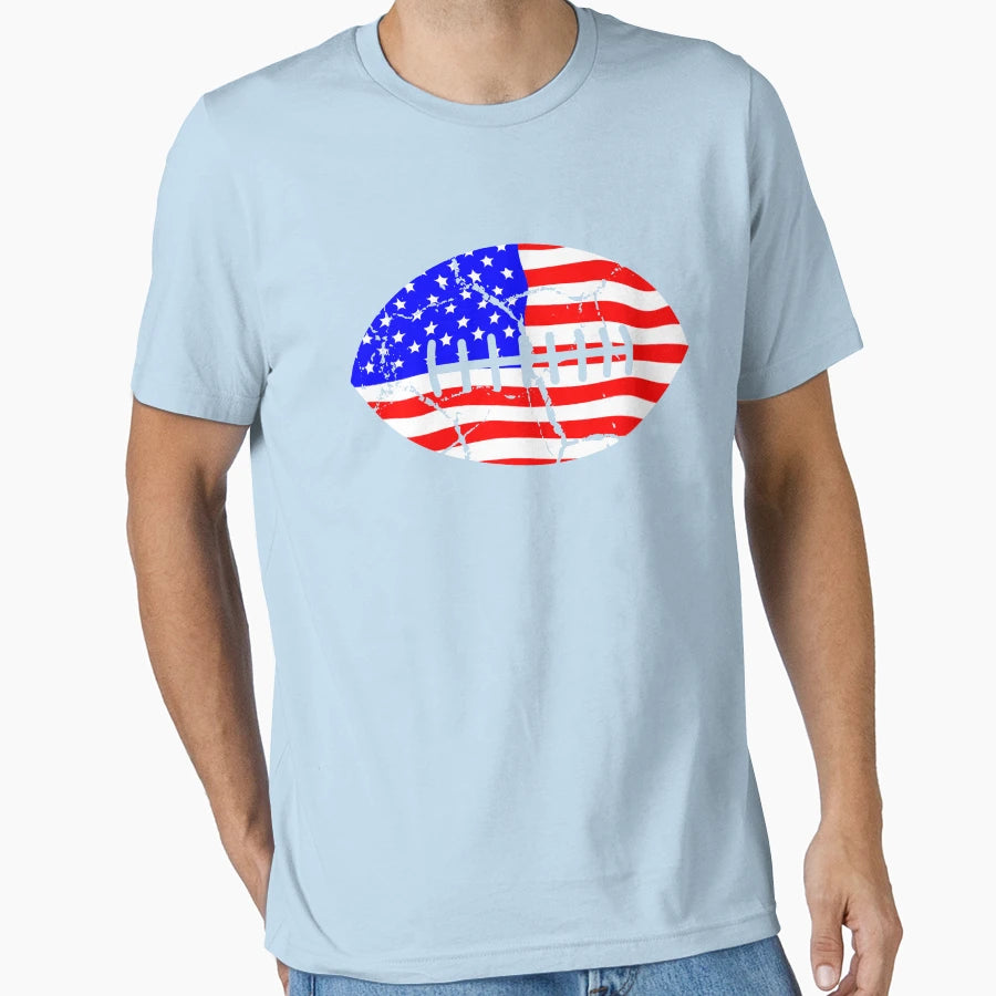American Football Flag Shit T-Shirt - Custom Art Print Unisex - T-Shirt, Sweatshirt, Hoodie