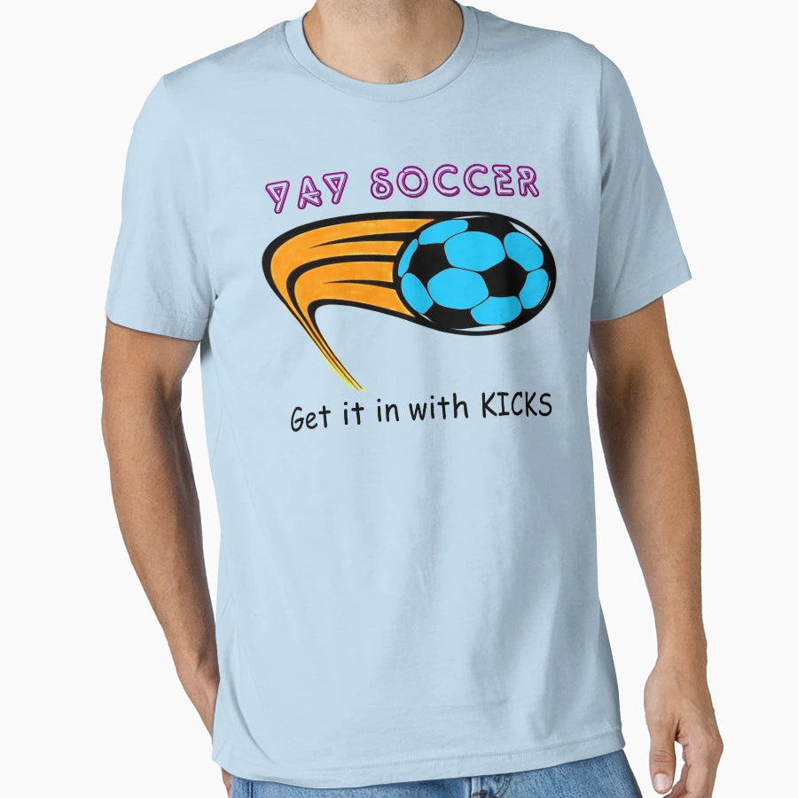 Yay Soccer T-Shirt - Minimalist Print Men Women - T-Shirt, Sweatshirt, Hoodie