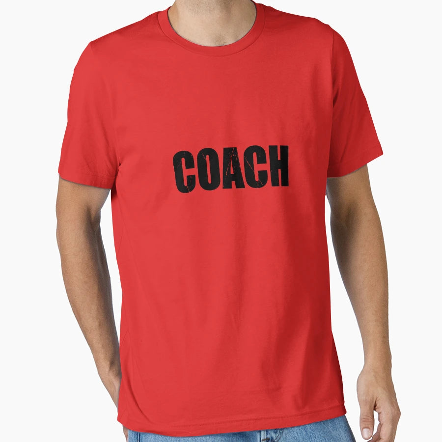Coach Halloween Costume Party Funny T-Shirt - Minimalist Print for Adults - T-Shirt, Sweatshirt, Hoodie