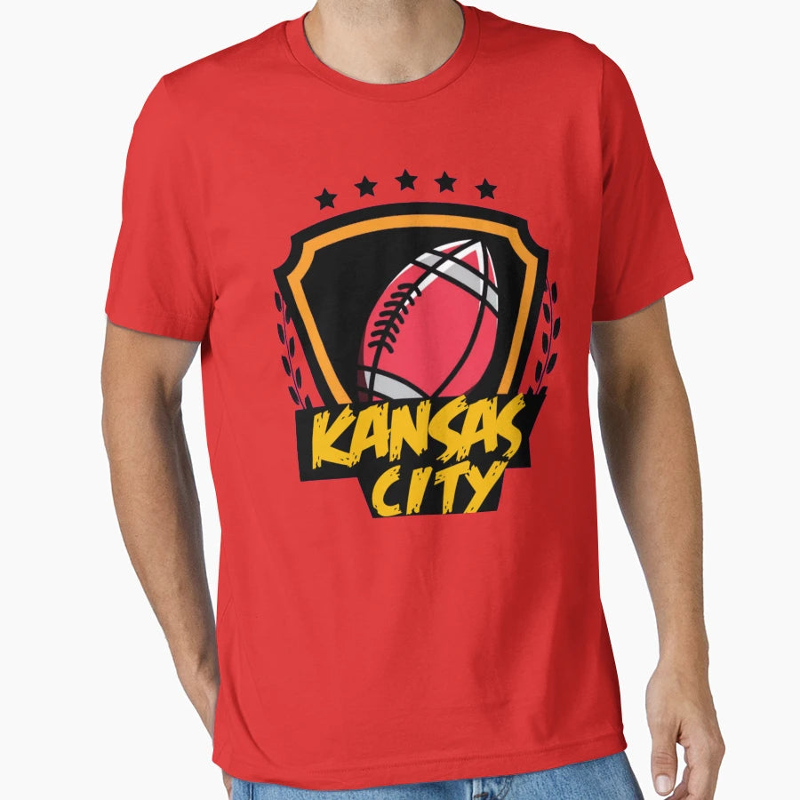 Kansas City Football T-Shirt - Custom Art Print for Adults - T-Shirt, Sweatshirt, Hoodie