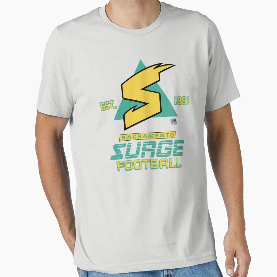Sacramento Surge Football T-Shirt - Custom Art Print Men Women - T-Shirt, Sweatshirt, Hoodie