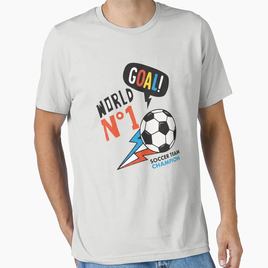 Soccer Goal Blast World Number T-Shirt - Casual Everyday Wear for Adults - T-Shirt, Sweatshirt, Hoodie