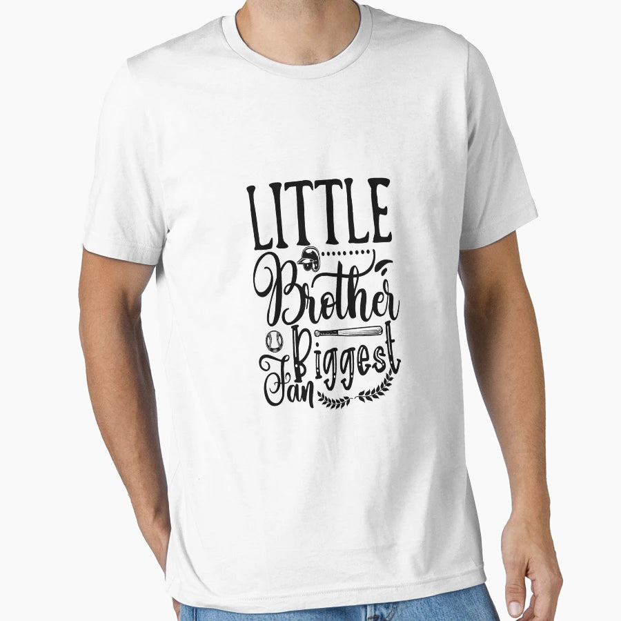 Little Brother Biggest Fan Funny T-Shirt - Fun Novelty Design Men Women - T-Shirt, Sweatshirt, Hoodie