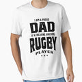 Proud Dad Awesome Rugby Player Dad T-Shirt - Minimalist Print Men Women - T-Shirt, Sweatshirt, Hoodie