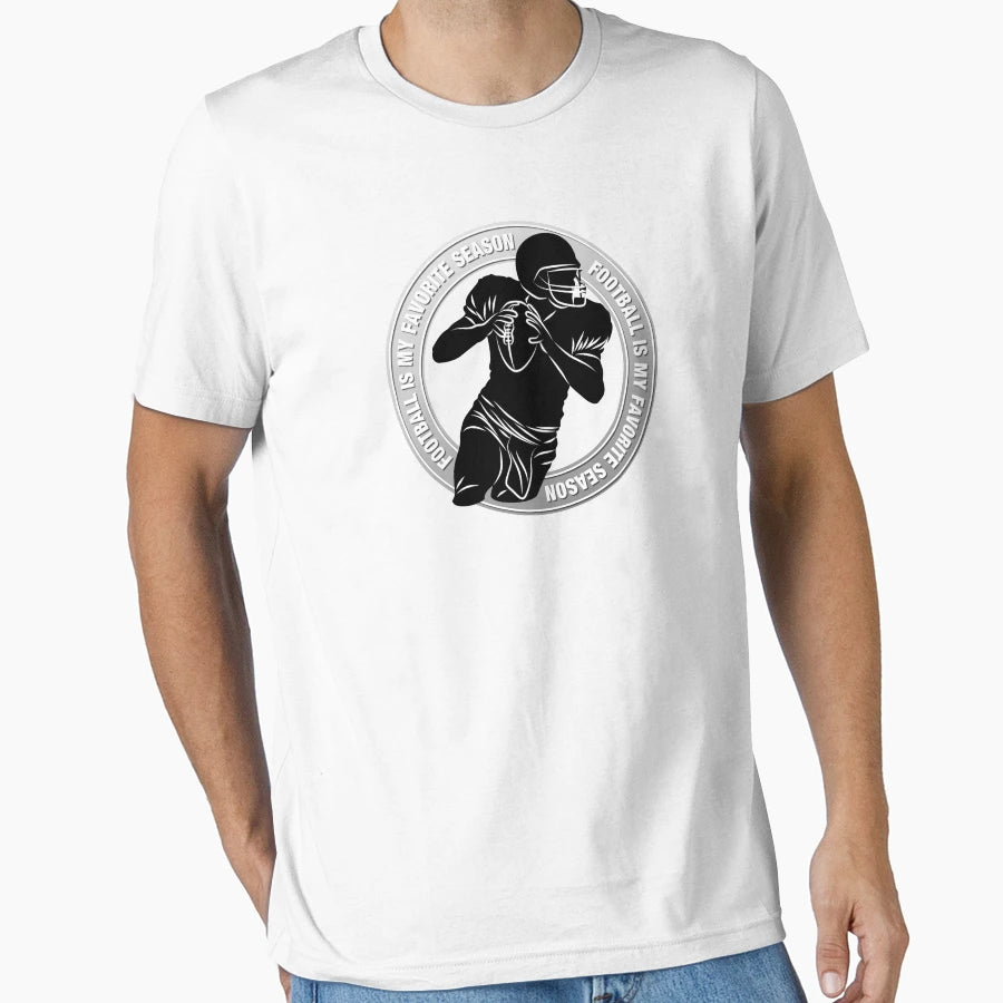 Football Is My Favorite Season Word T-Shirt - Graphic Print Men Women - T-Shirt, Sweatshirt, Hoodie